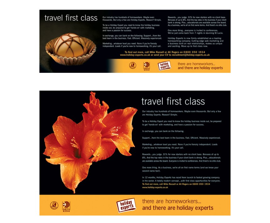 Holiday Experts trade recruitment campaign Holiday-experts-recruitment-ads
