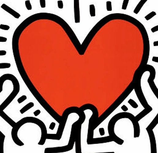 Keith haring heart large