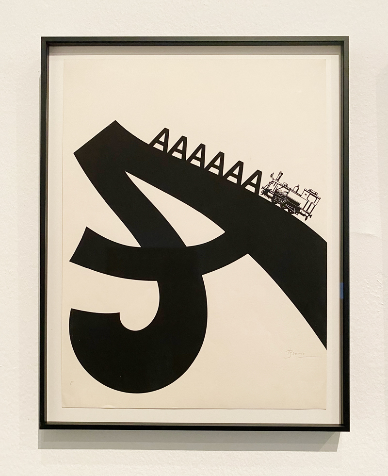 Joan Brossa, letterform A, part of the Visual poetry series
