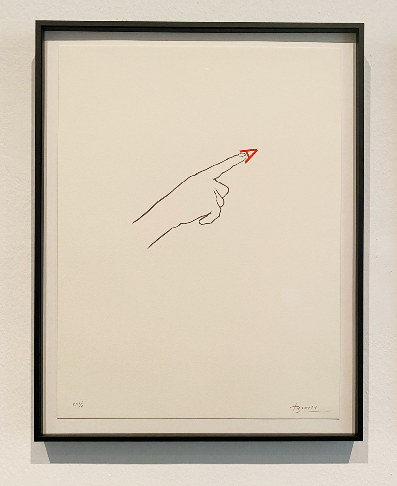 Joan Brossa, letterform A finger, part of the Visual poetry series